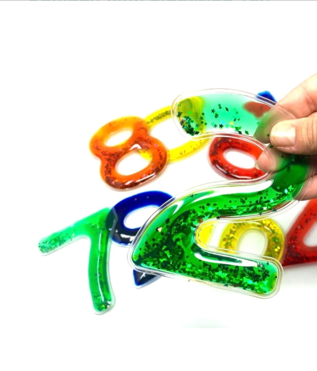 Liquid Motion Glitter Numbers