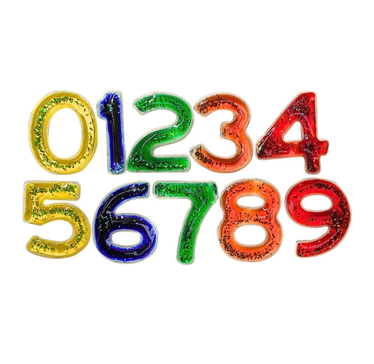 Liquid Motion Glitter Numbers